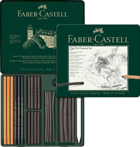 Художній набір вугілля Faber-Castell PITT Charcoal Set, 24 предмета, 112978 112978 фото