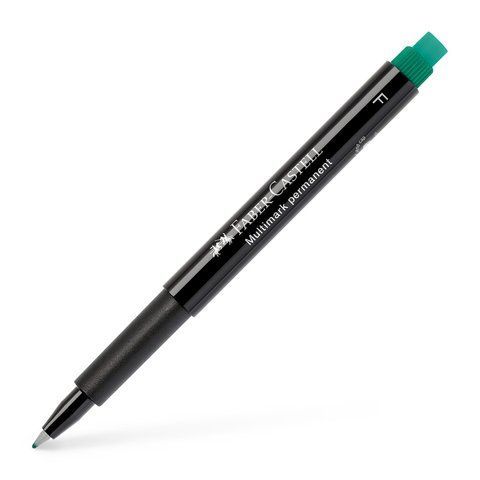 Маркер перманентный Faber-Castell Multimark Permanent, цвет зеленый F (0,6 мм), 151363 151363 фото