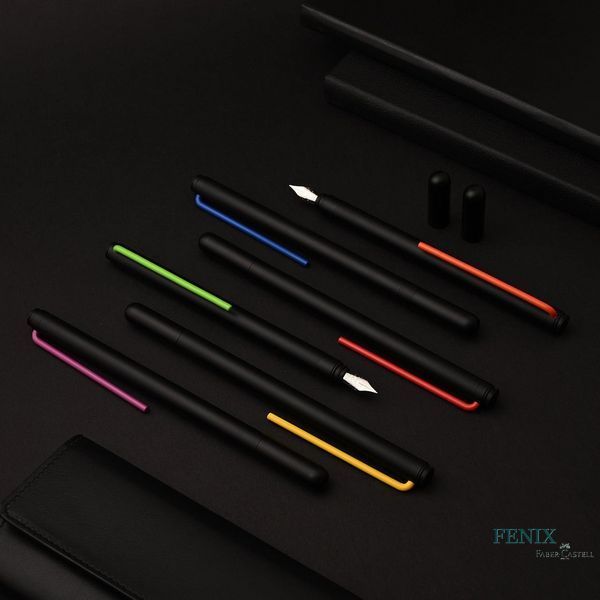 Ручка перова Pininfarina GrafeeX Fountain Pen, перо Medium, колір кліпу зелений GFX003VEM фото