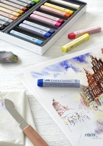 Набор мягких пастельных мелков Faber-Castell Soft Pastels длина мелков 70 мм, 36 цветов, 128336 128336 фото