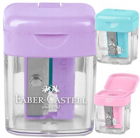 Стругачка Faber-Castell Mini Box з контейнером на один отвір, кольори асорті, 182801 182801 фото