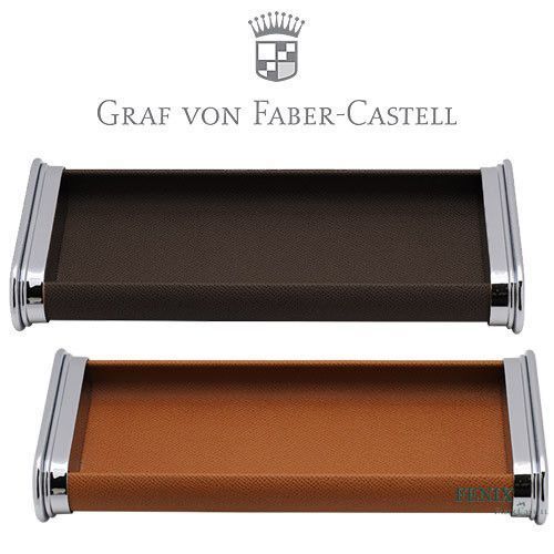 Лоток для письмового приладдя Graf von Faber-Castell з колекції Epsom, колір коричневий, 118541 118541 фото