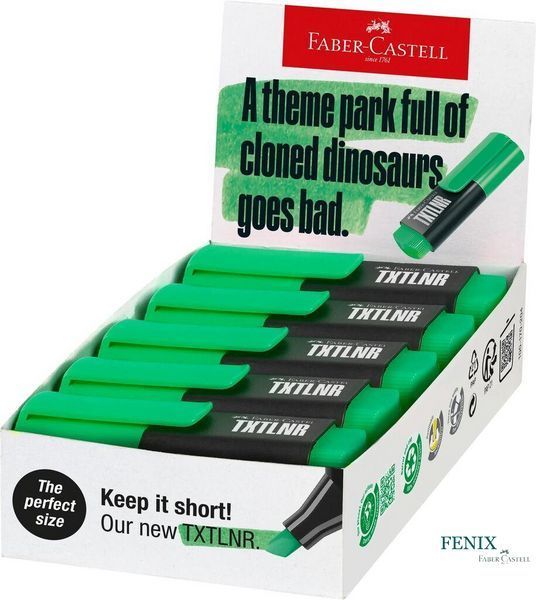 Міні-маркер текстовий Faber-Castell TXTLNR Superflourescent, колір зелений, 154263 154263 фото