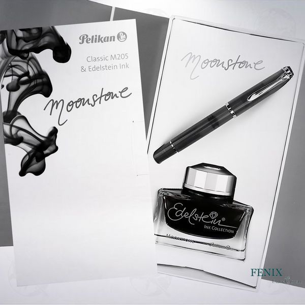 Набор ручка перьевая Pelikan Elegance Classic перо F + чернила Moonstone, цвет серый, M205 M205 фото