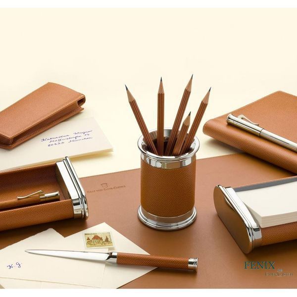 Лоток для письмового приладдя Graf von Faber-Castell з колекції Epsom, колір коричневий, 118541 118541 фото