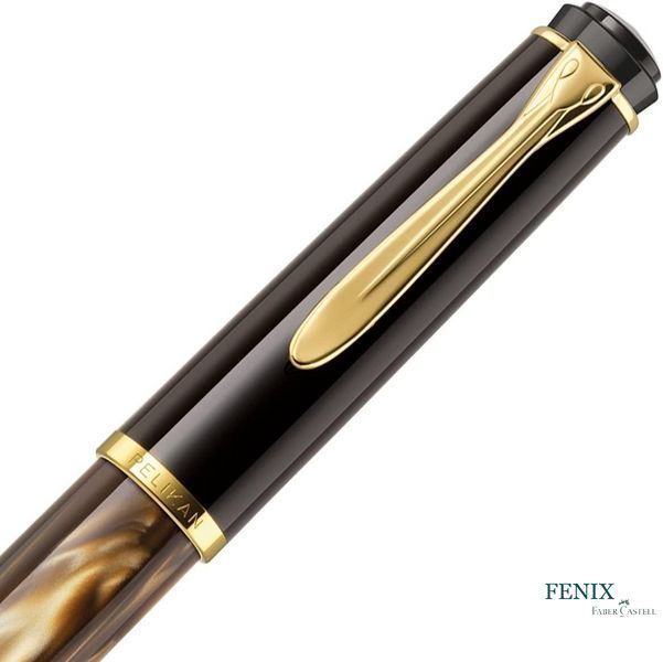 Ручка перова Pelikan Classic Marbled Brown, корпус коричневий, перо F, М200 М200 фото
