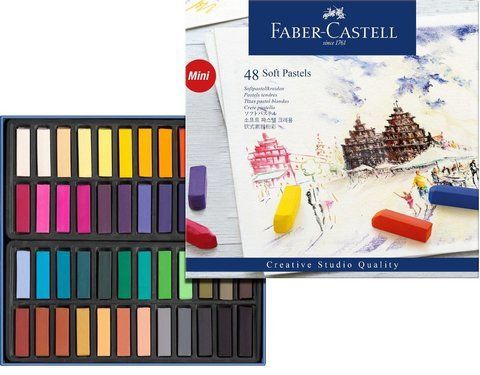 Набор мягких пастельных мелков мини Faber-Castell Soft Pastels&nbsp;Mini, длина мелка (35 мм), 48 цветов, 128248 128248 фото