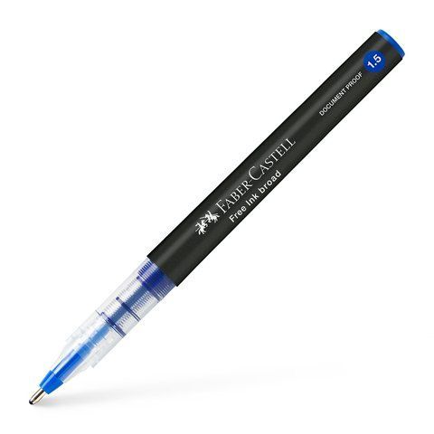Ручка-ролер Faber-Castell Free Ink колір чорнила синій, 1,5 мм, одноразова, 348351 348351 фото