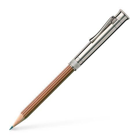 Олівець чорнографітний Graf von Faber-Castell Perfect Pencil platinium-plated Brown, коричневий кедр, 118567 118567 фото