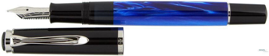 Ручка перьевая Pelikan Classic Marbled Blue, корпус синий, перо F, М205 М205 фото