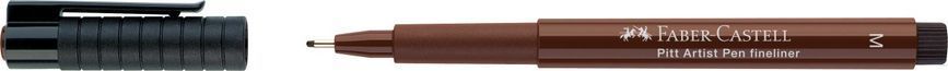 Ручка капиллярная Faber-Castell Pitt Artist Pen Fineliner M (0,7 мм), цвет темная сепия № 175, 167375 167375 фото