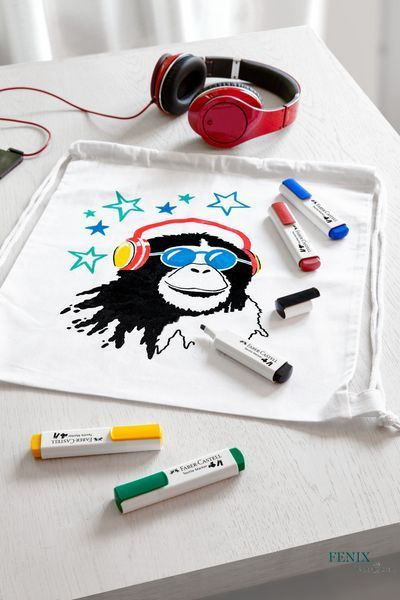 Маркери для тканини Faber-Castell Textile Marker, набір 5 кольорів у блістері, 159520 159520 фото