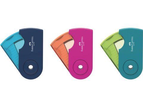 Стругачка Faber-Castell Sleeve Mini Trend з контейнером на один отвір, двокольорова, 182714 182714 фото