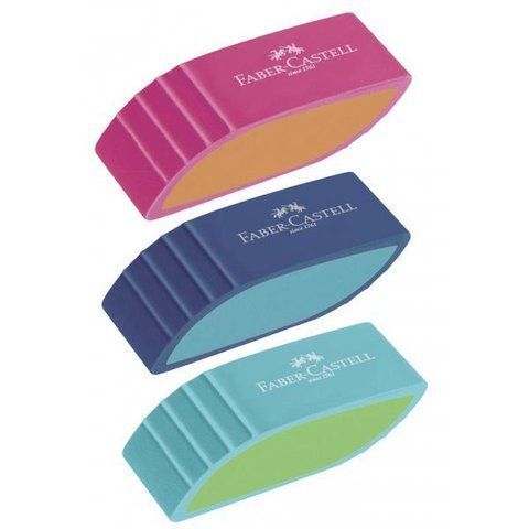 Ластик виниловый Faber-Castell BICOLOR двухцветный ассорти, 183049 183049 фото