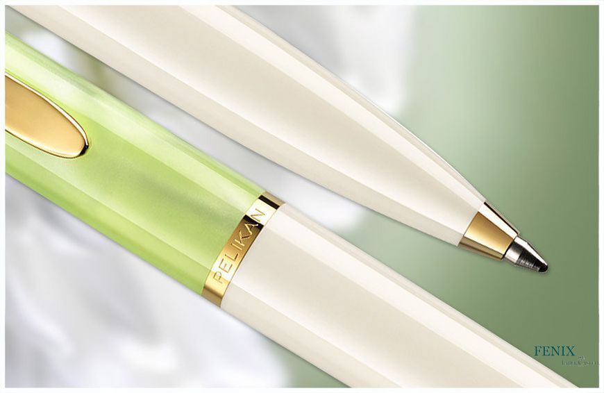 Ручка кульковая Pelikan Classic Pastel-Green К200, корпус білий із салатовим К200 фото