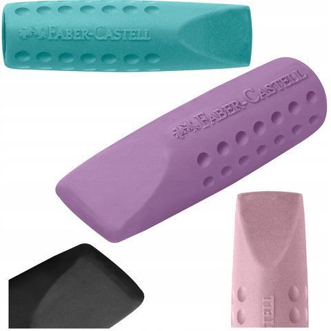Ластик - колпачок Faber-Castell Eraser Cap RollOn Grip 2001, цветнной (2 ластика в упаковке), 187173 187173 фото