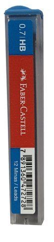 Грифель для механічного олівця Faber-Castell Polymer OF9125 НВ (діаметр 0,7 мм), 12 штук в пеналі, 521700 521700 фото