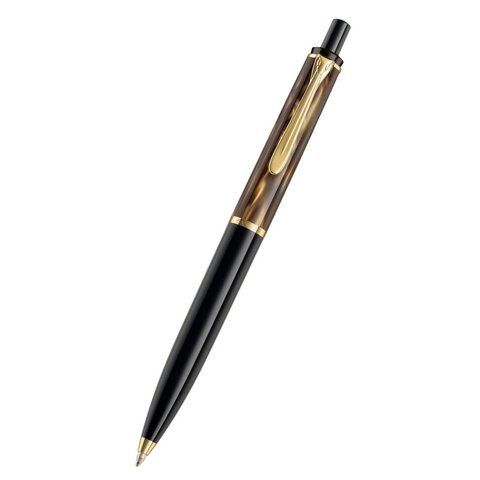 Ручка шариковая Pelikan Classic Brown Marbled К200, корпус черный с коричневым К200 фото
