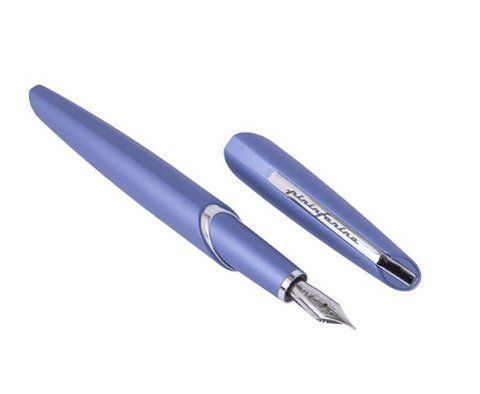 Ручка перьевая Pininfarina PF TWO Fountain Light Blue, перо F (0,5 мм), корпус металлический голубой NPKRE01733 фото