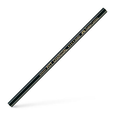 Вугільний олівець натуральний Faber-Castell Pitt Charcoal Hard, колір чорний твердий, безолійний, 117411 117411 фото