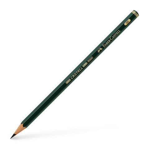 Карандаш чернографитный Faber-Castell CASTELL 9000 степень твердости 8B, 119008 119008 фото