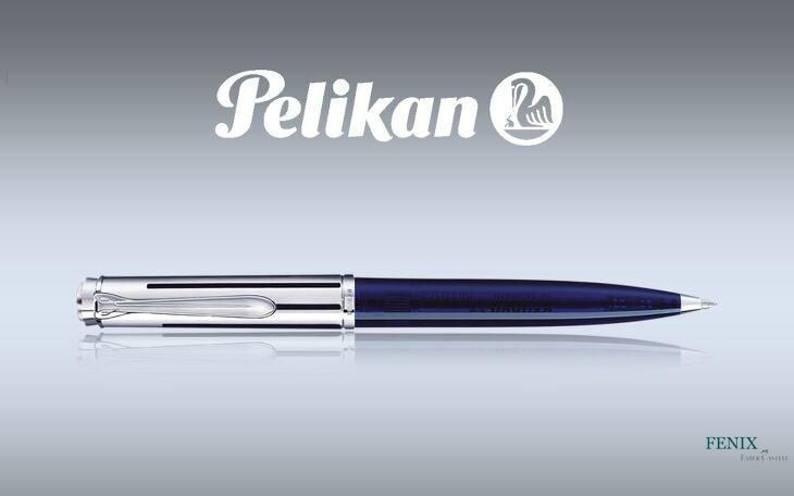 Ручка кульковая Pelikan Souver&auml;n Precious Metals Dark-Blue Transparent, корпус темно-синій, K625 K625 фото