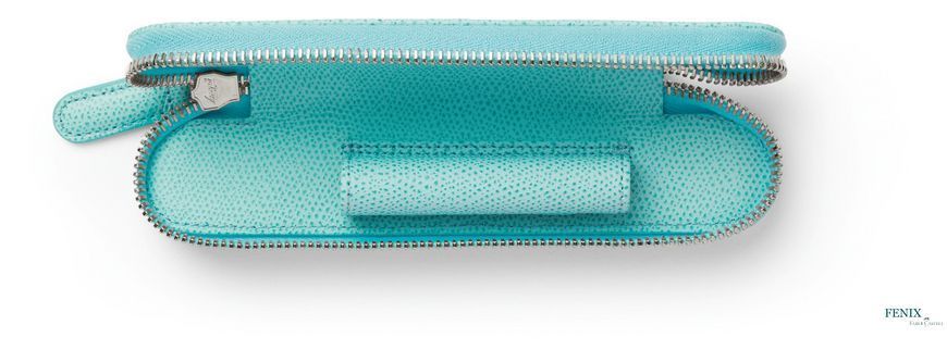 Кожаный футляр для 1 ручки Graf von Faber-Castell Standard case Epsom, Turquoise, цвет бирюзовый, 118885 118885 фото