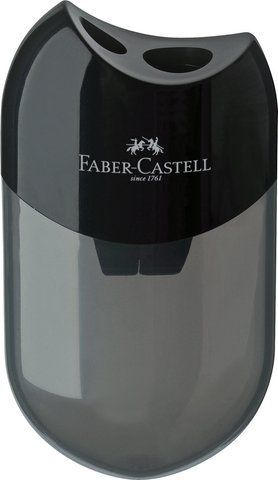 Подвійна стругачка Faber-Castell KOSMO Twin з контейнером, колір чорний, 183500 183500 фото