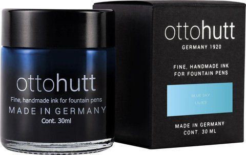 Чернила Otto Hutt Blue Sky Lilies в стеклянной баночке 30 мл, цвет небесно-голубой с запахом лилии, 949119 949119 фото