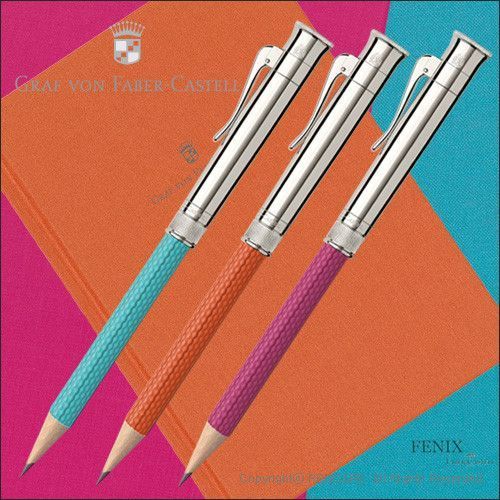 Карандаши сменные чернографитные Graf von Faber-Castell 3 pocket pencils Guilloche Electric Pink, 3 шт, 118662 118662 фото