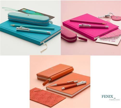 Карандаши сменные чернографитные Graf von Faber-Castell 3 pocket pencils Guilloche Electric Pink, 3 шт, 118662 118662 фото