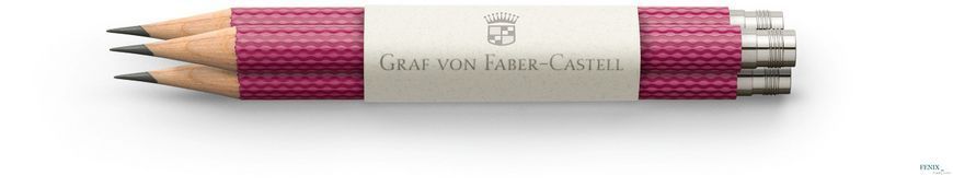 Карандаши сменные чернографитные Graf von Faber-Castell 3 pocket pencils Guilloche Electric Pink, 3 шт, 118662 118662 фото