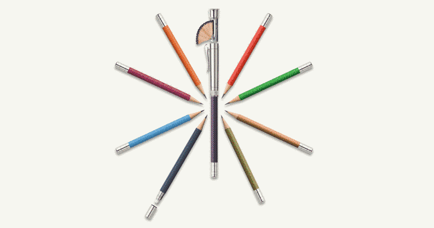 Карандаши сменные чернографитные Graf von Faber-Castell 3 pocket pencils Guilloche Electric Pink, 3 шт, 118662 118662 фото