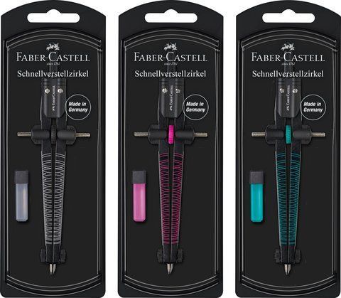 Циркуль Faber-Castell Quick set compass Twister, діаметр 340 мм, кольори асорті, 574482 574482 фото