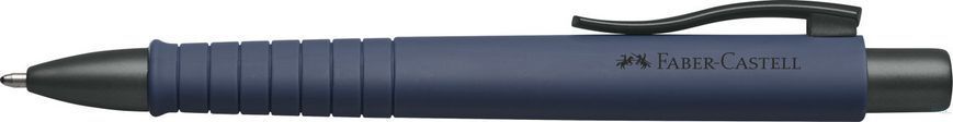 Ручка кулькова Faber-Castell POLY BALL ХВ автоматична, темно-синій каучуковий корпус, синя 1,0 мм, 241189 241189 фото