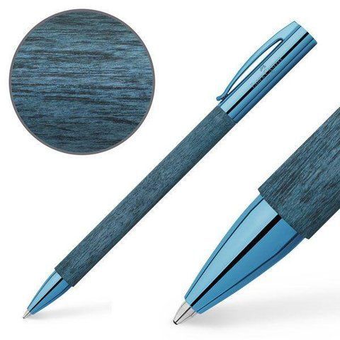 Ручка шариковая Faber-Castell Ambition Blue Wood, корпус древесина граба, 148035 148035 фото