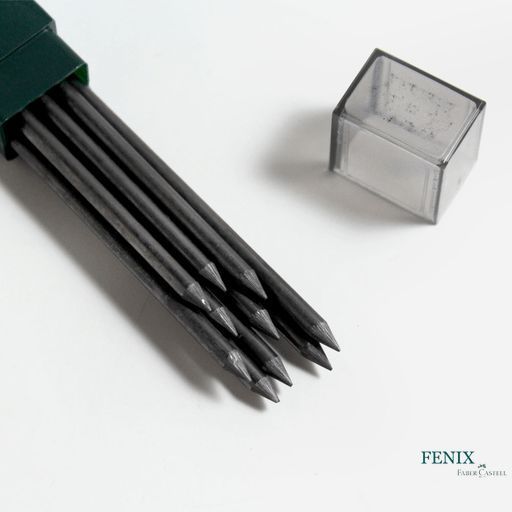 Графітний грифель для цангових олівців Faber-Castell ТК 9071 тверд. 6B (3.15 мм), 10 шт. в пеналі, 127106 127106 фото