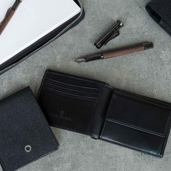 Бумажник Graf von Faber-Castell Cashmere black, горизонтальный черный, 118695 118695 фото
