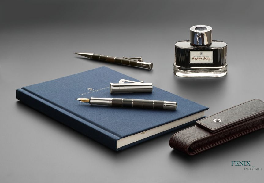Кожаный футляр на 2 ручки Graf von Faber-Castell Case with magnetic catch, цвет темно-коричневый, 118866 118866 фото