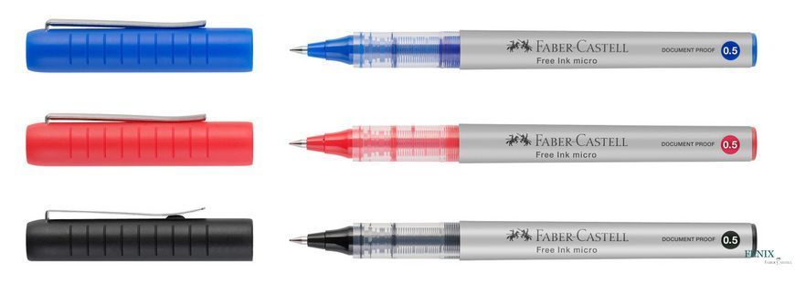 Ручка-роллер Faber-Castell Free Ink rollerball, цвет чернил красный, 0,5 мм, одноразовая, 348503 348503 фото