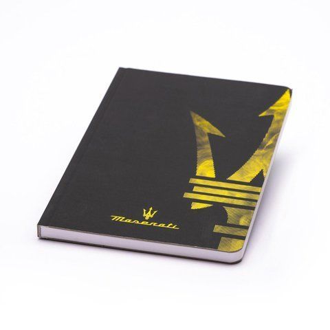 Блокнот з кам'яного паперу Pininfarina Maserati Notebook Stone Paper, обкладинка сіра А5, 128 аркушів в лінію PNF1421MASEGR фото