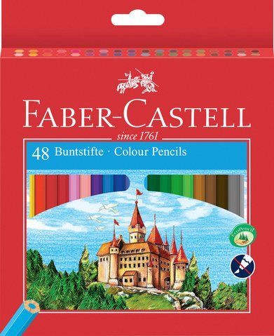 Карандаши цветные Faber-Castell 48 цветов "Замок" в картонной коробке , 120148 120148 фото