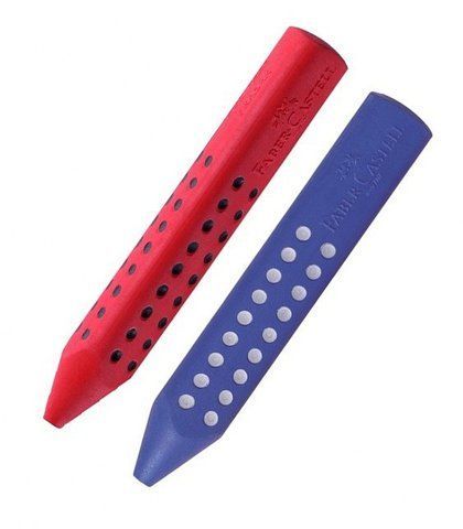 Ластик виниловый Faber-Castell Grip 2001 в виде карандаша, цвет синий / красный, 187101 187101 фото