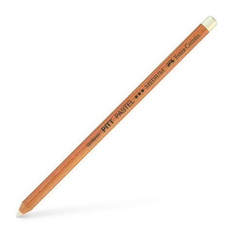 Олівець пастельний Faber-Castell Pitt Pastel, колір середній білий (white medium) №101, 112201 112201 фото